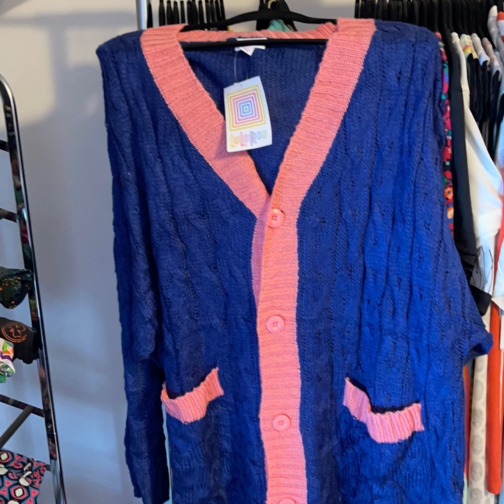 LuLaRoe Lucille L Blue
